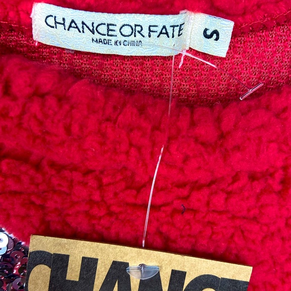 CHANCE OR FATE Christmas Fuzzy Gnome Pullover Sweater Size Small - Picture 4 of 5